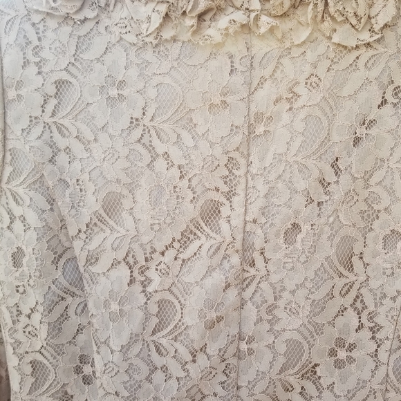 2pc lace dress with jacket. Dress size 16. Danny & Nicole. Light taupe - Picture 7 of 11